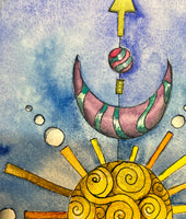 "De la serie eclipses Móvil" Acuarela